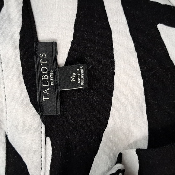 Talbots zebra print stretchy tie front shirt dress szM petites - Picture 7 of 16